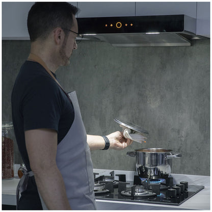 Fotile 60cm Canopy Range Hood with Decoration Cover EMS6008-C | All-in System, Double Power, Smart Drive, Clean Filtration