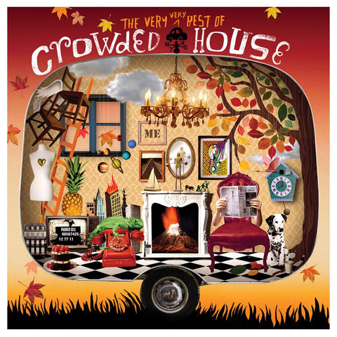 Vinyl Art Crowded House Very Very Best Of Framed Double Record Wall Art 750 x 475mm
