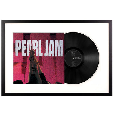 Vinyl Art Pearl Jam Ten Framed Record Wall Art 750 x 475mm Black Frame