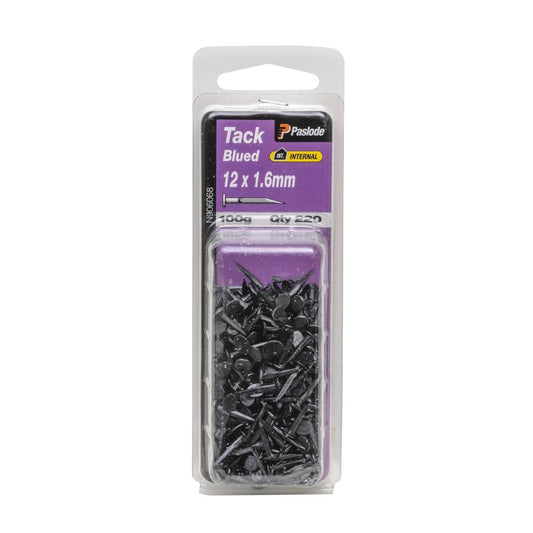 Paslode Tack Nails 12mm x 1.6mm Metal Black Strong Hold 220 Pack - Auzzistore