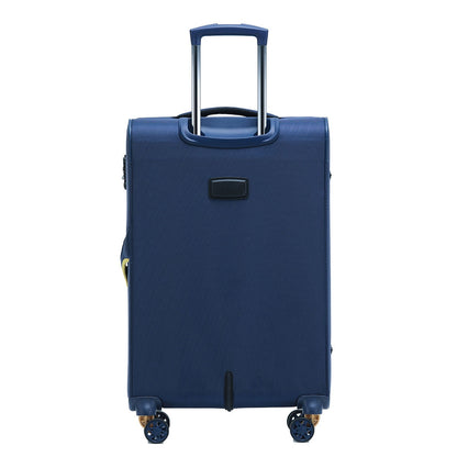 Tosca Flight Softside Luggage 3 Piece Set Navy/Yellow TCA787-3