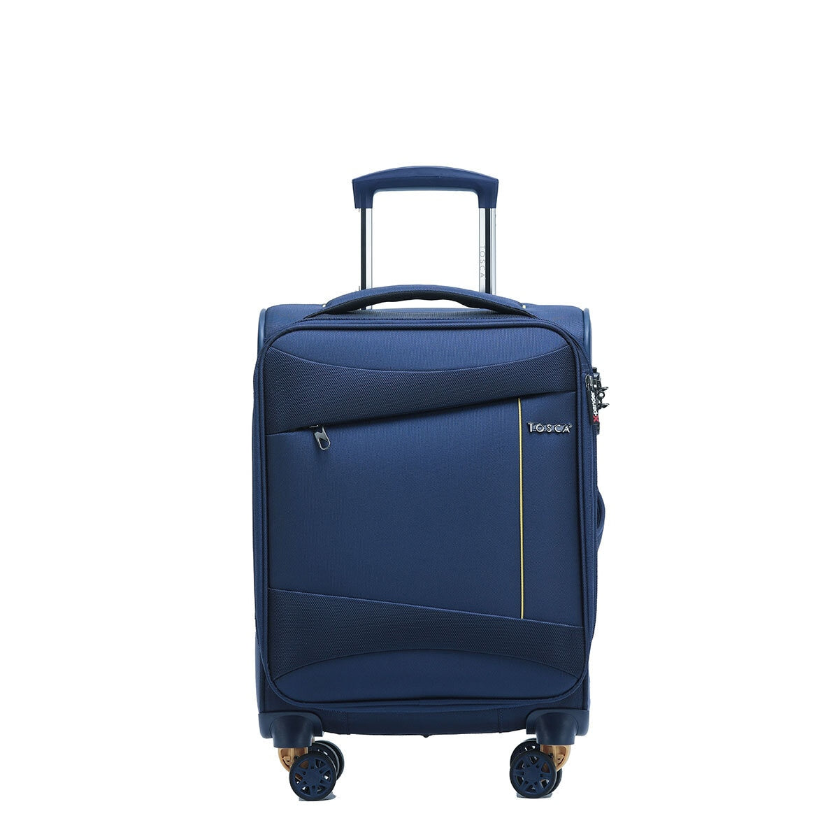 Tosca Flight Softside Luggage 3 Piece Set Navy/Yellow TCA787-3