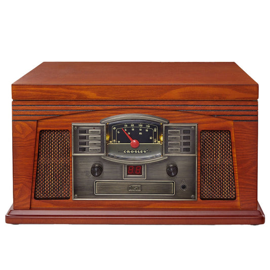 Crosley Lancaster Turntable with Bluetooth 4.1, AM/FM Radio, Wood, 444.5x241.3x323.85 mm