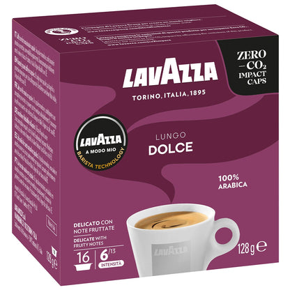 Lavazza A Modo Mio Lungo Dolce Coffee Capsules 96 Pack
