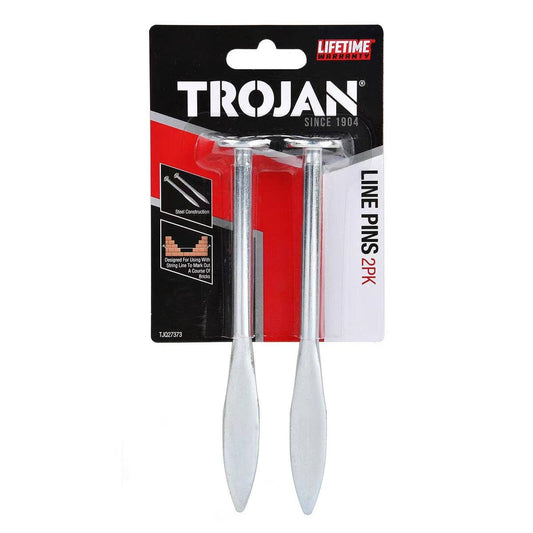 Trojan Line Pins 2 Pack - Hardened Steel - 100mm x 220mm - Durable Marking Tools - Auzzistore