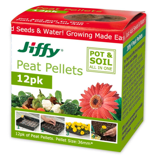 Mr Fothergill Jiffy 36mm Peat Pellet 12 Pack Compressed Peat Easy Use - Auzzistore