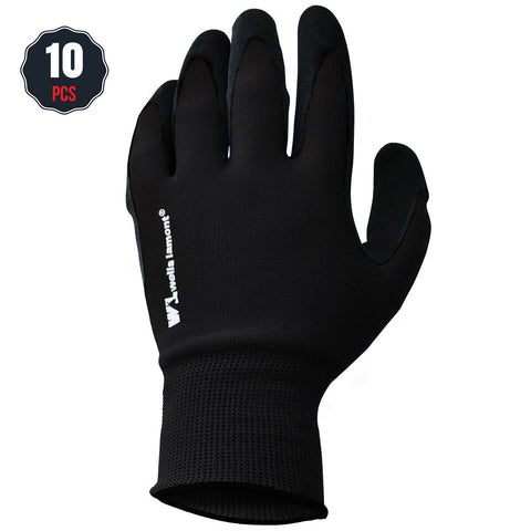 Foam Latex Dipped Work Gloves 10 Pack Medium - Auzzistore