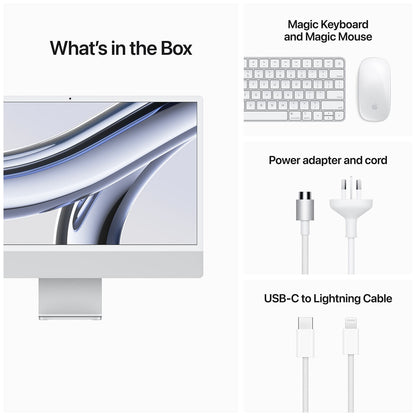iMac 24 Inch With Retina 4.5K Display M3 Chip 8 Core GPU 256GB Silver