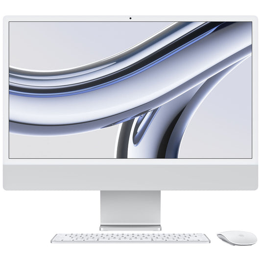 iMac 24 Inch With Retina 4.5K Display M3 Chip 8 Core GPU 256GB Silver - Auzzistore