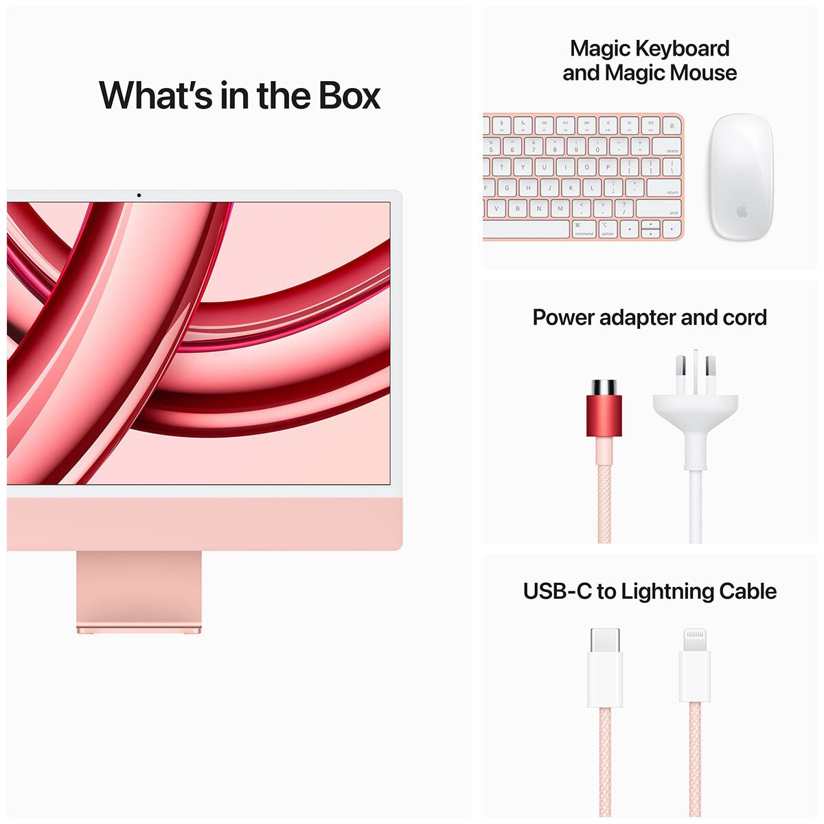 iMac 24 Inch With Retina 4.5K Display M3 Chip 8 Core GPU 256GB Pink