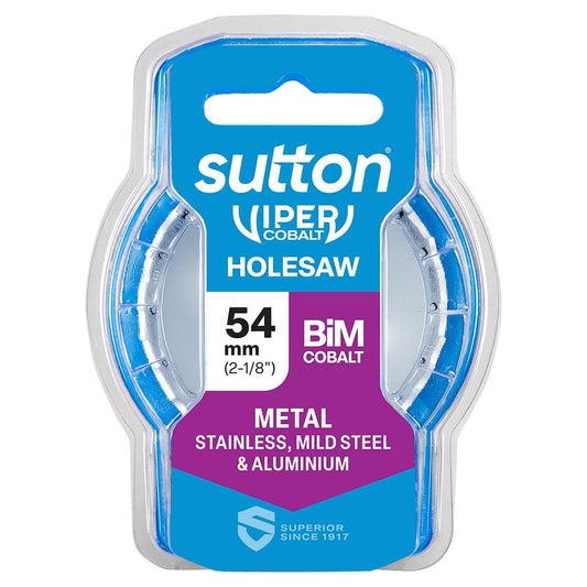 Sutton Tools 54mm Viper Cobalt Bi Metal Holesaw - Durable Cutting Tool - 32mm Depth - Auzzistore