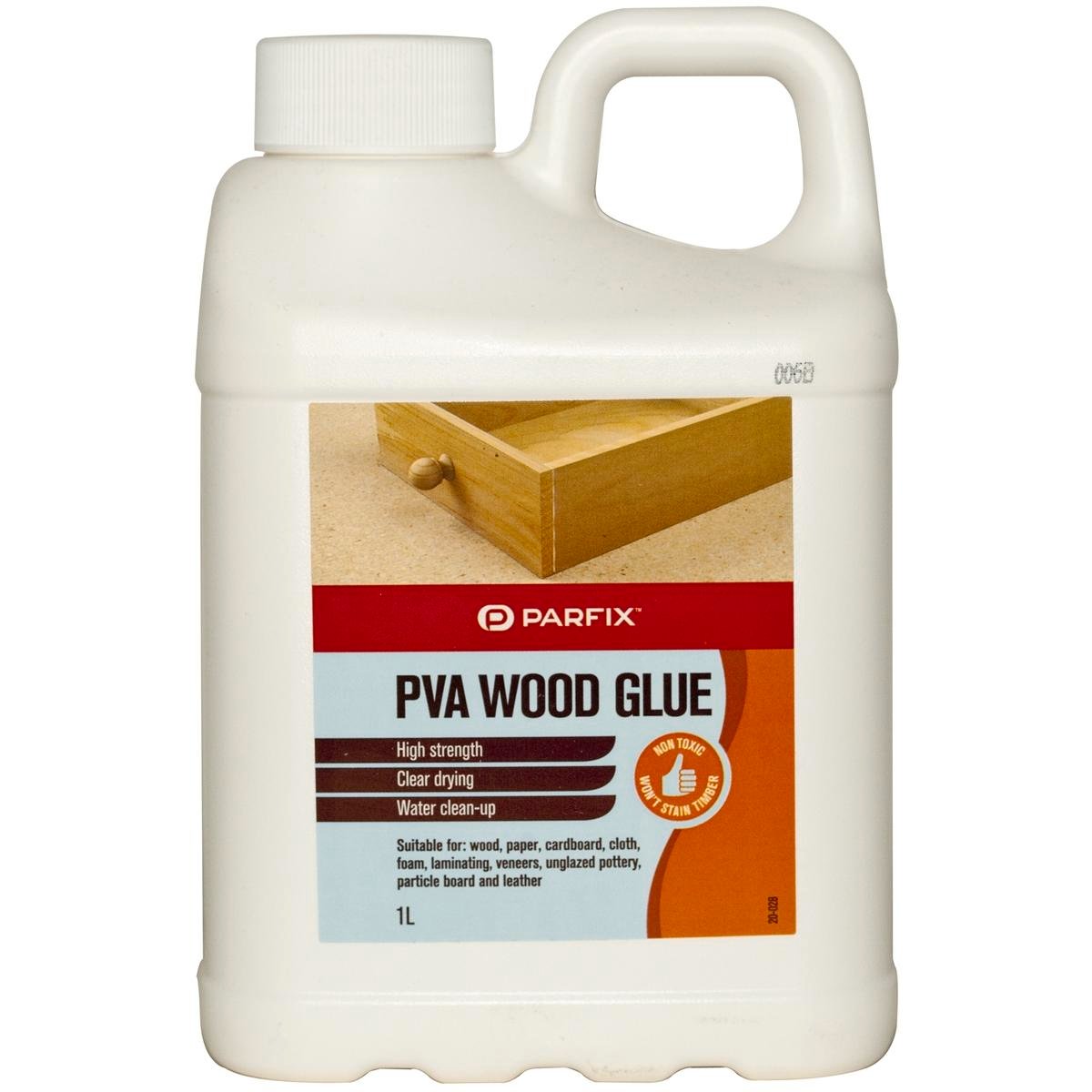 Parfix PVA Woodwork Adhesive - 1L - PVA - High Strength, Clear Drying ...