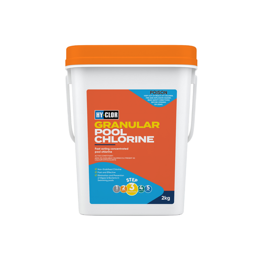 Hy Clor Granular Pool Chlorine - 2kg - Calcium Hypochlorite - Algae Control - Auzzistore