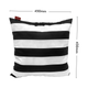 Mojo 45cm Striped Cushion Cover - Black - Contemporary Design