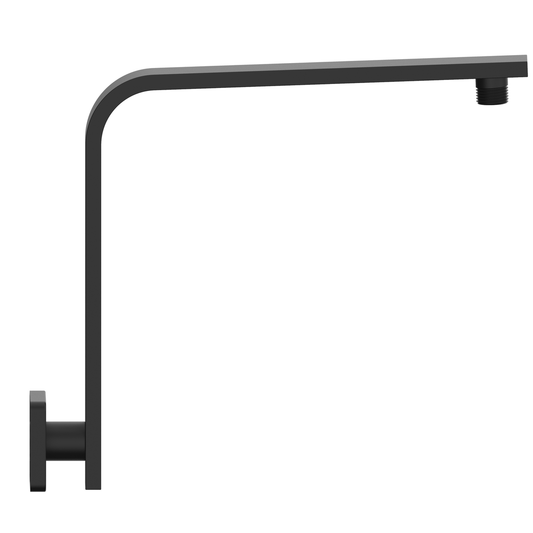 Mondella Black Matte Rococo Curved Shower Arm - 135mm x 180mm x 435mm - Lead-Free Stainless Steel – view 2