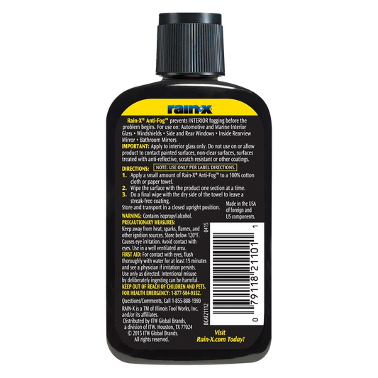 Rain x Anti Fog Interior Glass 103ml - Reduces Fog Buildup - Clear – view 2