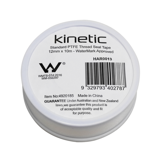 Kinetic 12mm x 10m White Thread Seal - PTF - Corrosion Resistant – view 2 - Auzzistore