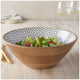 Mikasa Enameled Mango Wood Serving Bowl Grey – view 2