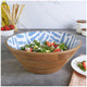 Mikasa Enameled Mango Wood Serving Bowl Blue – view 2