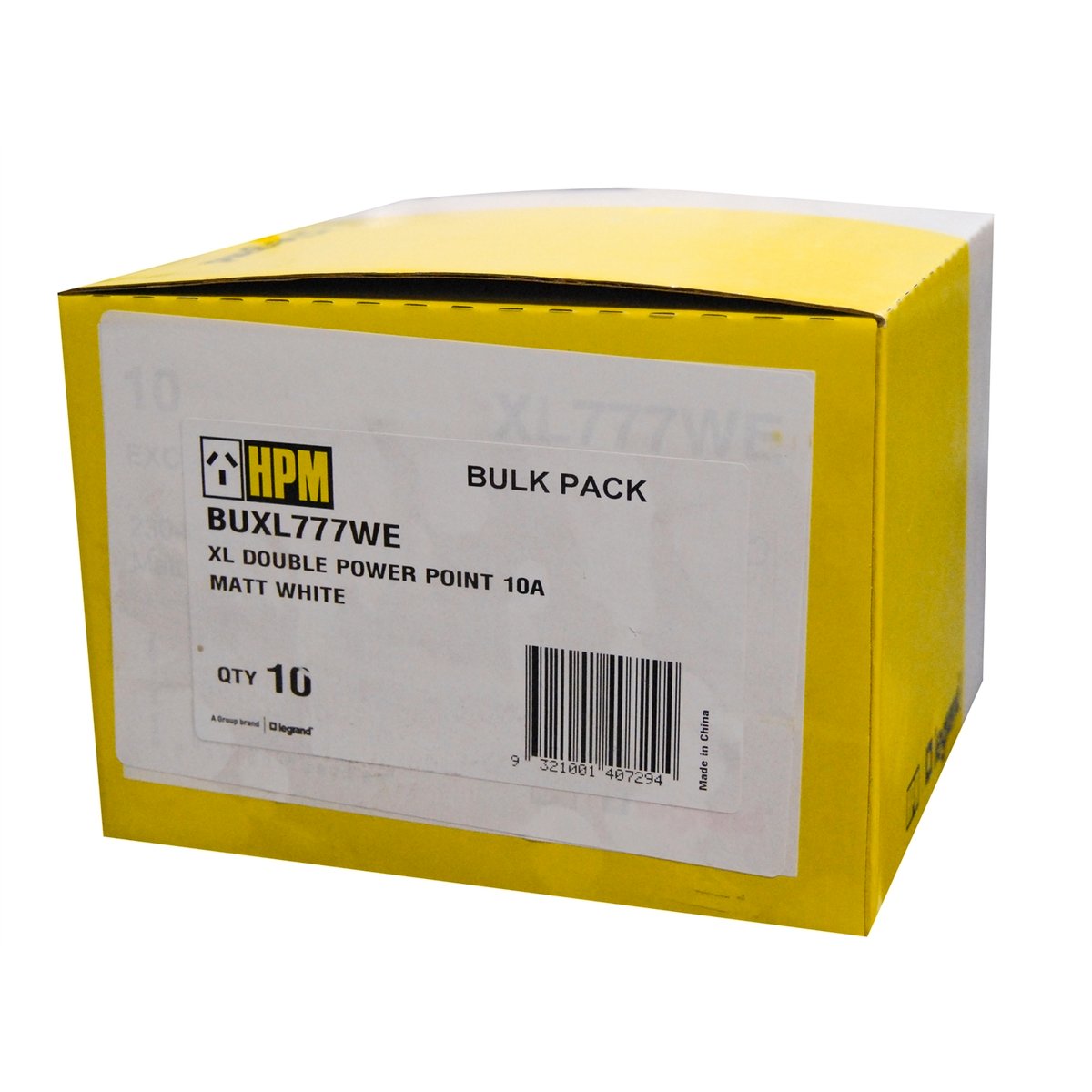 HPM Double Powerpoint 10 Pack - 73mm x 117mm - ABS Plastic - Lightweight