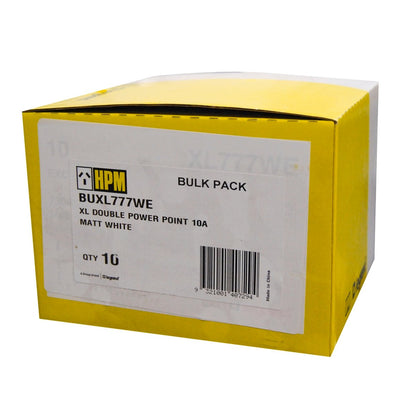 HPM Double Powerpoint 10 Pack - 73mm x 117mm - ABS Plastic - Lightweight