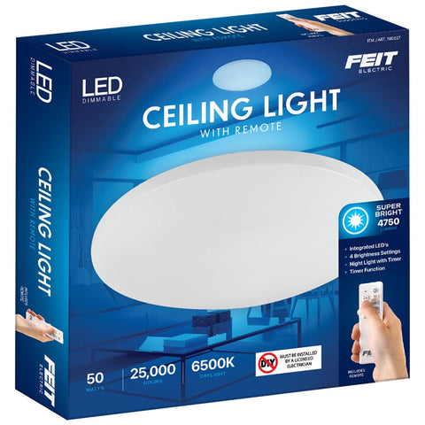 Feit Electric LED Dimmable Round Ceiling Light With Remote Control - Auzzistore