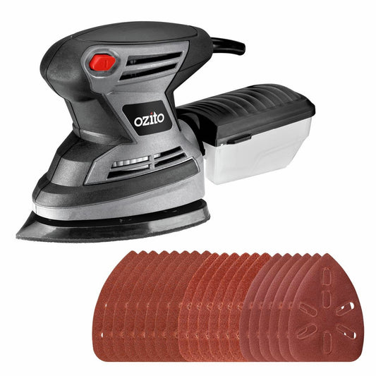 Ozito 200W Detail Sander - Lightweight Compact Tool - 140mm Sanding Plate