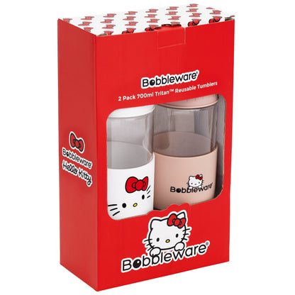 Hello Kitty Bobbleware 700ml Tritan Reusable Tumblers 2 Pack