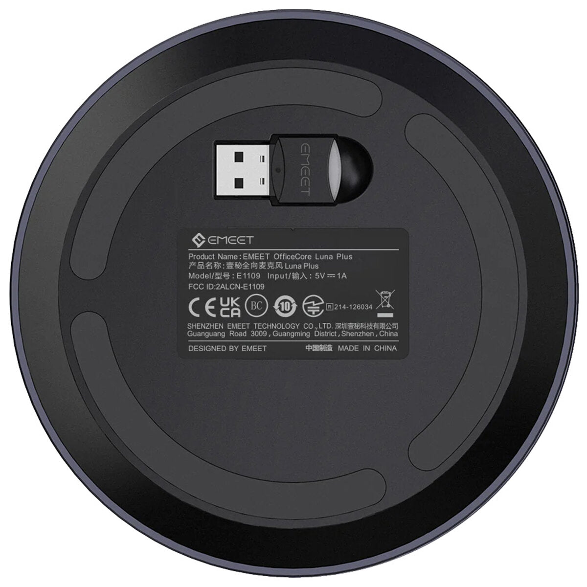 EMEET OfficeCore Luna Plus USB/Bluetooth Speakerphone Black E1109