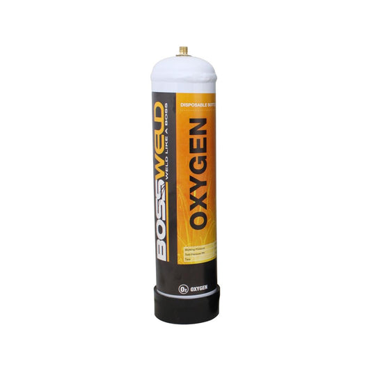 Bossweld 950ml Oxygen Disposable Gas Bottle - Compact & Lightweight - Auzzistore