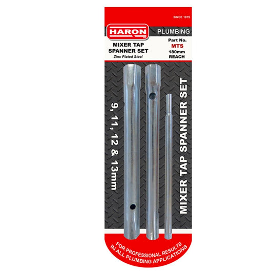 Haron Mixer Tap Spanner Kit - 180mm Steel - Heavy Duty Reach