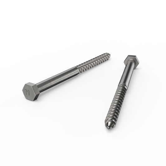 Zenith Hex Head Coach Screws - M10 x 150mm - Stainless Steel 304 - Heavy Duty - Auzzistore