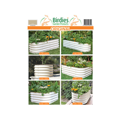 Birdies 1.6 x 0.6 x 0.370m 6 In 1 Merino Modular Raised Garden Kit