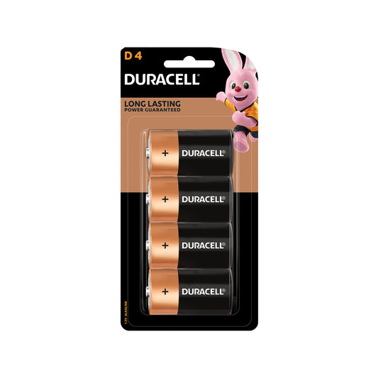 Duracell Coppertop D Batteries 4 Pack