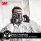 3M Multi Purpose Quick Latch Respirator - 1 Pack - 110mm x 140mm - Grey