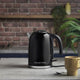 Russell Hobbs 1.7L Stainless Steel Black Kettle - 360° Base - Easy Pour
