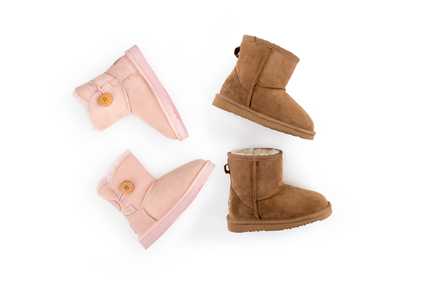 Outback Ugg Kids Classic - Premium Double Face Sheepskin (Chestnut)