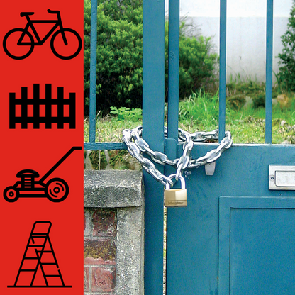 Master Lock Security Chain 8mm x 2m Steel Vinyl Protection