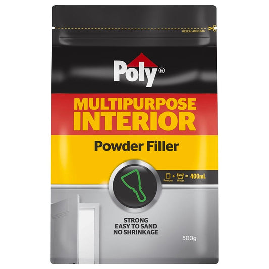 Poly 500g Interior Powder Filler - 500g White Plaster - Non Shrink - Auzzistore