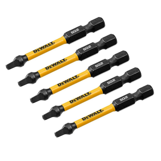 Dewalt Flextorq Screwdriver Bit 57mm SQ2 - 5 Pack - Impact Resistant – view 2 - Auzzistore