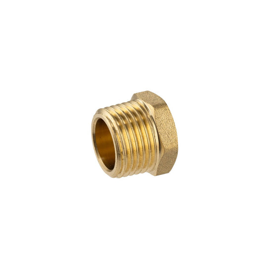 Brasshards 15mm Brass Threaded Hex Plug - Lead-Free - Corrosion Resistant - Auzzistore