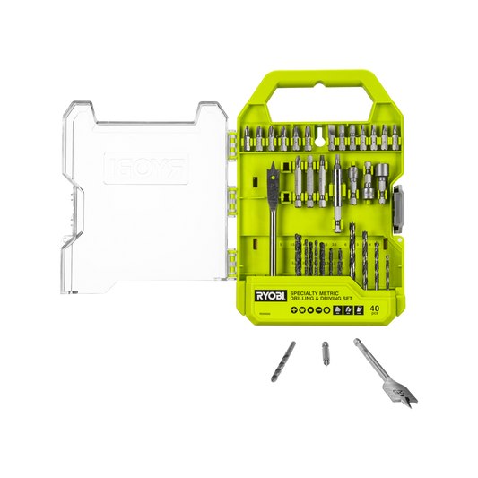 Ryobi 40 Piece Specialty Metric Drill and Drive Set - 170mm x 245mm - Versatile Bits – view 2 - Auzzistore