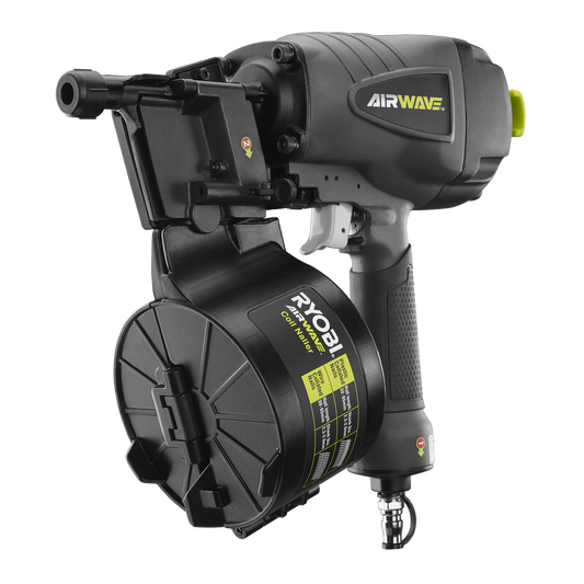 Ryobi Airwave Coil Nailer RA-NC1565-K - Tool Only - 32-65mm - Grey/Black - Auzzistore