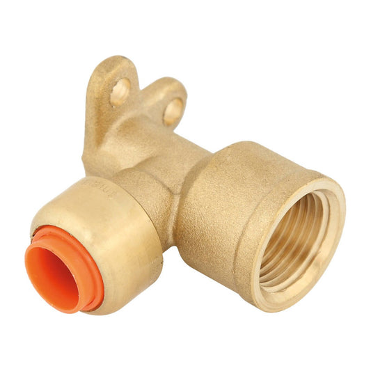 Smartex Copper Female Lugged Elbow - 15 x 15mm - Push-Fit - Lead-Free Brass - Auzzistore