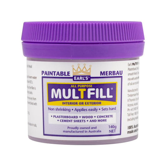 Earl S Merbau Multfill Ready to Use Filler 140g - Water Based - Durable - Auzzistore