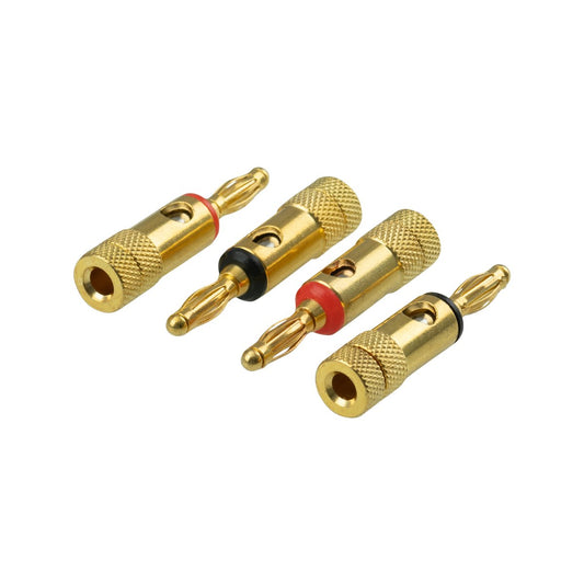 Antsig 4mm Premium Banana Clips 4 Pack - Gold-Plated - Reliable Signal Transmission