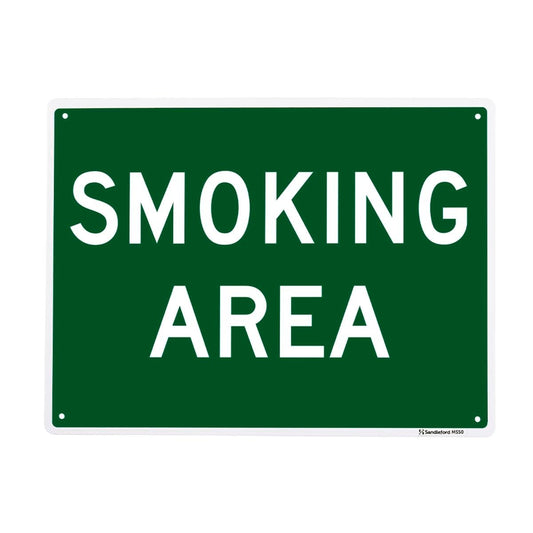 Sandleford Smoking Area Sign 300 x 225mm Polypropylene UV Resistant - Auzzistore
