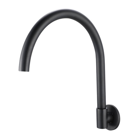 Shaw Mason 250mm Black Matte Swivel Wall Mounted Spout - 180° Swivel - Auzzistore