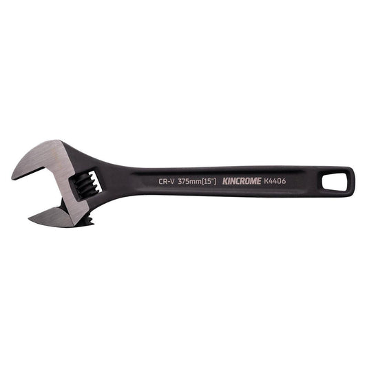 Kincrome Adjustable Wrench 375mm 15 - Chrome Vanadium Steel - 43mm Jaw Opening - Corrosion Resistant