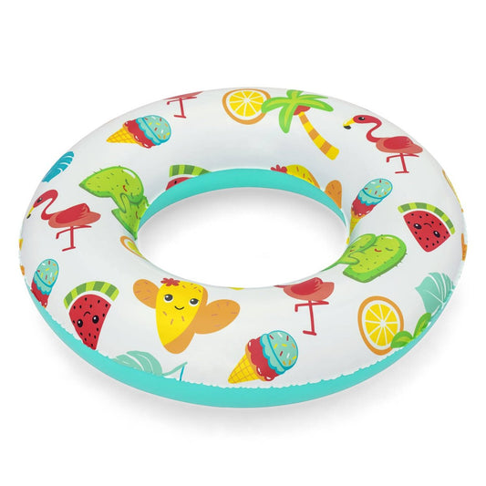 Bestway Flamingos Sandy Shore Swim Tube - 1 Pack - 530mm - Tropical Design - Auzzistore